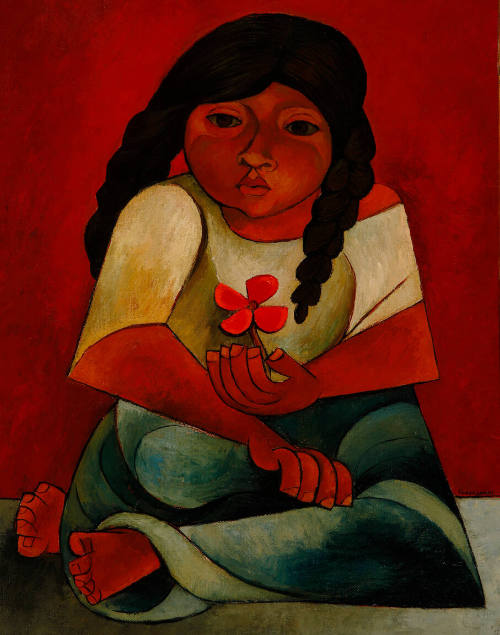 Peasant Girl with Flower