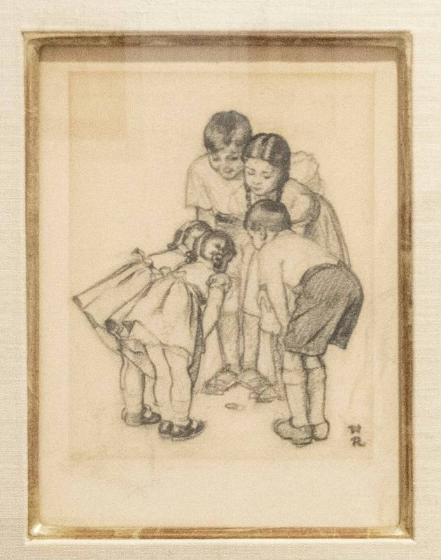 Untitled (Children Looking at Object on Ground)