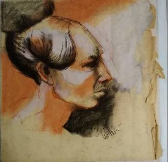 Untitled (Profile of Woman with Bun)