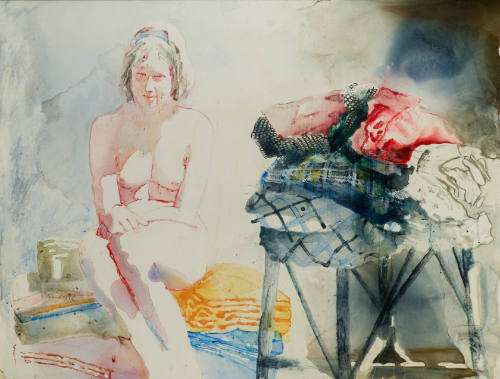 Untitled (Woman Seated Near Laundry)