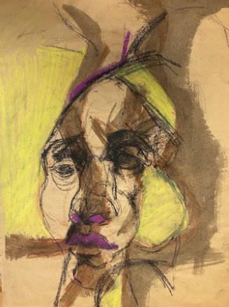 Untitled (Face with Yellow and Purple)
