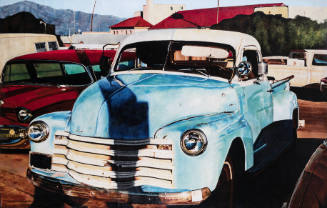 Untitled (Blue Pick-up Truck in Parking Lot)